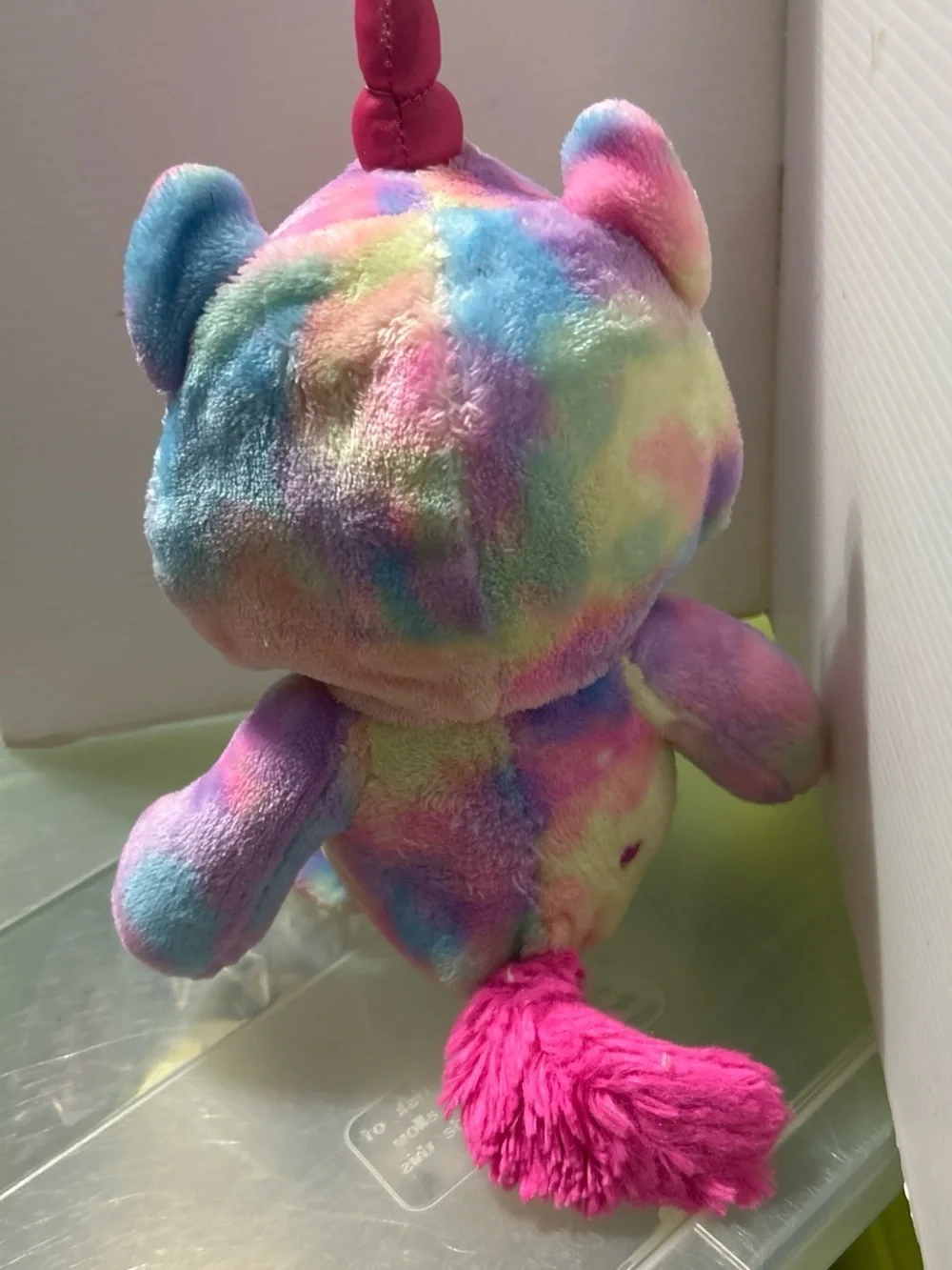 Care Bears Pink Rainbow Unicorn Plush - Multicolor Tie-Dye Cuddly Bear